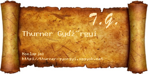 Thurner Györgyi névjegykártya